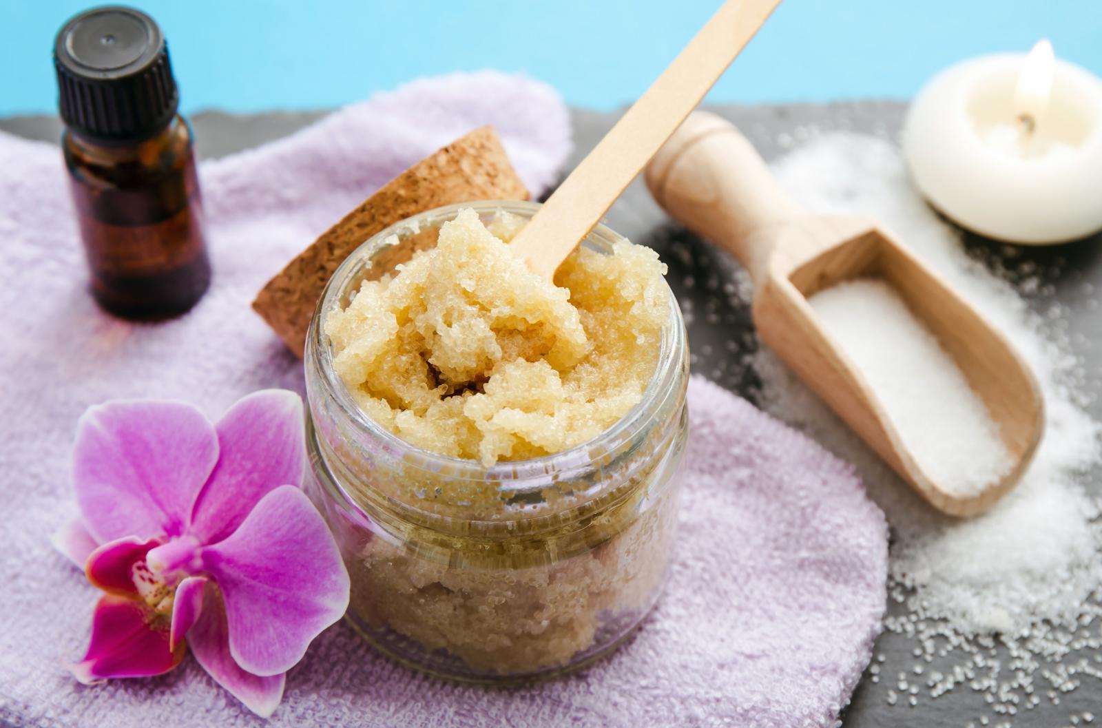 Image of body scrub used for body scrub